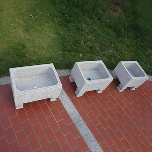 室外花岗岩一体墩布池户外大理石拖把池阳台家用石头拖布池长方形