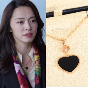 姚晨苏明玉同款轻奢爱心项链高定版纯银材质白贝母满钻心形锁骨链
