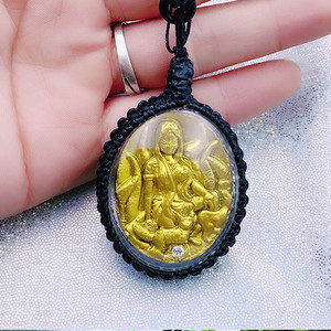 泰国佛牌真品 阿赞摩纳 一期 清纯白衣吊坠 兰布温姐姐 纯银外壳