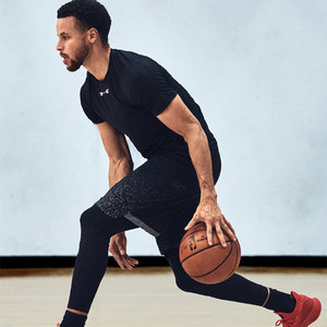 安德玛黑色短袖男装夏季新款运动服健身训练半袖库里t恤21500513