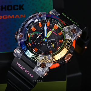 卡西欧毒蛙g-shock七代彩虹限量蛙人运动手表男gwf-a1000brt-1a