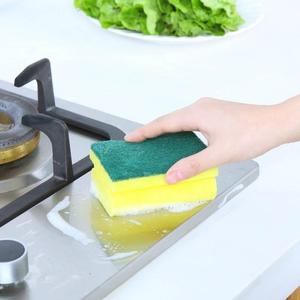 魅洁家用厨房洗碗布去污魔力擦刷锅纳米工字双面海绵清洁刷