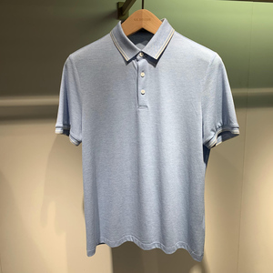 e.delure迪莱夏季男士短袖t恤翻领纯色商务休闲6891110004 1980