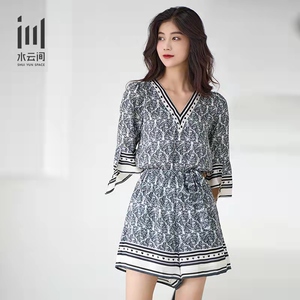 水云间代购2020年秋 1223413131482 日常花色连体裤