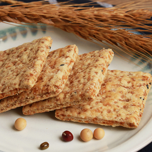 悦意荞麦饼干纯素杂粮燕麦粗粮饱腹代餐小零食全素食品健康零添加