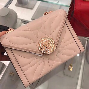 michael kors mk女包whitney山茶花羊皮链条包单肩斜挎翻盖小方包