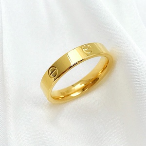 苗公子珠宝 黄金999足金硬金卡家时尚ins风百搭素圈戒指戒圈女戒