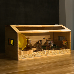 zzloa仓鼠笼子专用亚克力超大别墅特大号80金丝熊实木饲养箱两只