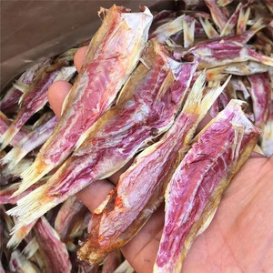 汕尾马宫 本港野生小红鱼干 天然海鱼 淡晒淡咸 红色鱼脯干货500g