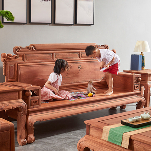 缅甸花梨木沙发精品大果紫檀财源滚滚沙发客厅全套新中式红木家具