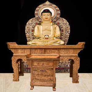 定做香樟木供桌实木香案贡桌神台家用佛台供台寺庙祠堂观仿古条案