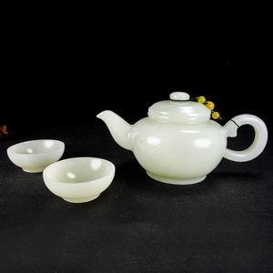 新疆和田白玉玉茶具