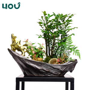 牛气冲天紫砂花盆陶瓷盆景盆绿植造景盆创意中式多肉植物拼盘大号