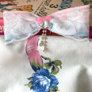something blue 日本赛璐珞 vintage蕾丝baby blue小铃铛简约发夹