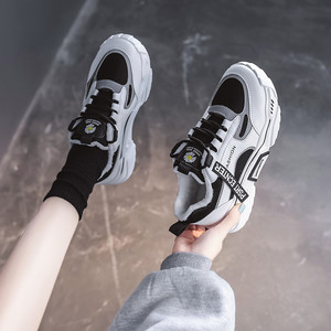 fashion-小雏菊老爹鞋女鞋子百搭厚底增高运动休闲女鞋超火秋冬季