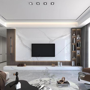 电视背景墙瓷砖中式大气