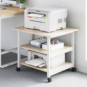 可移动打印机置物架多层落地储物架办公室放置架桌边收纳整理架子