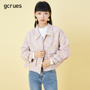[转卖]gcrues小香风格子外套女春装新款长袖