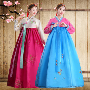 朝鲜服装鲜族服大长今女韩服改良韩国宫廷古装民族舞蹈演出服成人