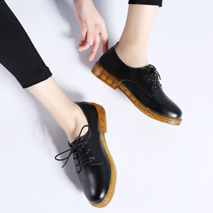 黑色系带女生演出牛筋底小皮鞋春天主持唱歌朗诵表演礼服鞋40码41