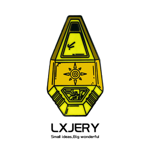 lxjery 数码宝贝勇气徽章胸针 卡通金属徽章 书包装饰衣领配饰