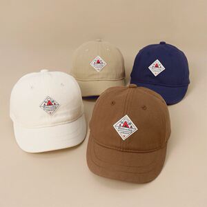 方形布标棒球帽韩国风贴布儿童帽子男女童洋气鸭舌帽可爱遮阳帽