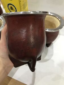 马黛茶杯 阿根廷纯手工制牛皮宽口葫芦马黛茶杯/messi 苏神同款