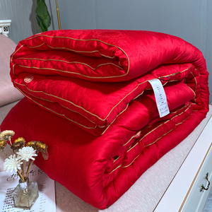 【囍】高档结婚庆喜被子被芯大红色被褥2m8斤加厚陪嫁妆送礼床品