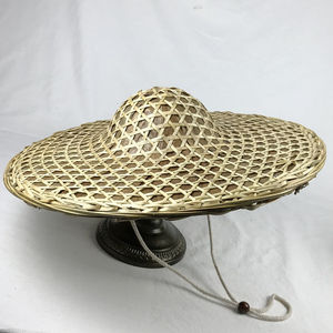 大檐竹编粽叶防雨草帽男钓鱼帽舞蹈演出灯罩装饰帽农民田园遮阳帽