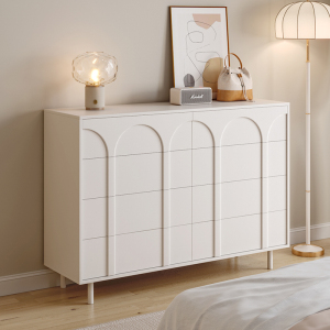 和图法式奶油风五斗柜卧室储物柜客厅斗柜靠墙主卧床尾收纳八斗柜