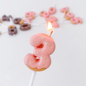 韩国ins风甜美可爱男女宝宝儿童生日蛋糕造型数字草莓巧克力蜡烛