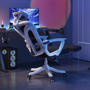 黑白调͌电竞椅男舒服久坐人体工学椅家用电脑椅可躺办公座椅游戏
