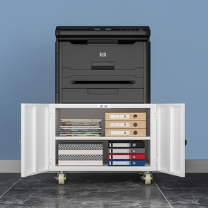 三箭打印机柜子铁皮文件柜复印机柜带轮子矮柜活动柜放置柜文件柜
