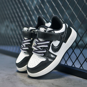 正品杰米熊童鞋男童鞋防滑防水板鞋女儿童秋季皮面运动鞋潮鞋休闲