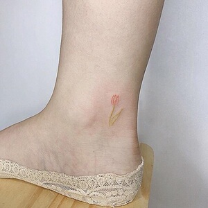 彩色郁金香手腕脚踝迷你纹身贴防水小清新小图女款纹身贴ins