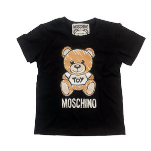 夏装莫斯奇诺t恤小熊纯棉moschino短袖男女儿童亲子装情侣潮牌