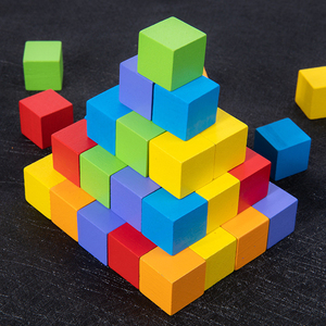 小立方体蒙氏教具婴儿宝宝益智早教玩具1岁0蒙特梭利儿童木质方块