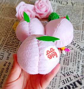 成品 不织布桃子 diy幼儿园作业教具玩具过家家 水果仿真食物