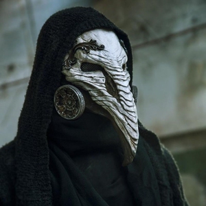 蒸汽朋克乌鸦嘴瘟疫医生发光面具全脸死神摇滚万圣节装扮cos服