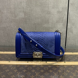 小竹子二手 chanel/香奈儿leboy中号蛇皮链条包 603230320386