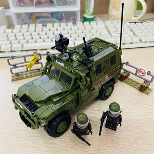兼容乐高积木模型虎式装甲车军事汽车男孩子拼装玩具青少年礼物