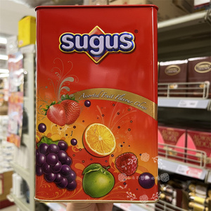 现货包邮 香港代购进口sugus瑞士糖混合水果味果汁软糖550g铁罐装