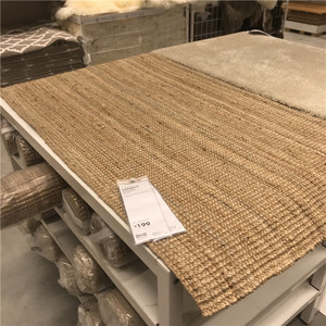ikea宜家地毯 鲁哈斯平织地毯黄麻自然色80x150 厘米