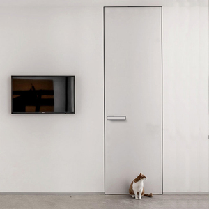 可刷漆的隐形门暗门无框门铝木门卧室极简窄边框一门到顶室内房门