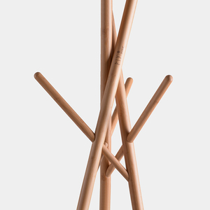 piy nude红点奖衣帽架落地 多功能实木创意家用挂衣架卧