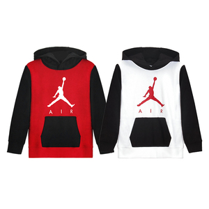 air jordan乔丹aj童装21秋男儿童飞人撞色连帽运动卫衣jd2132037