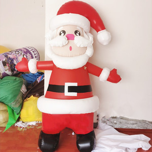 定制闭气升空圣诞老人气模充气圣诞节悬挂PVC卡通雪人/拐杖气球