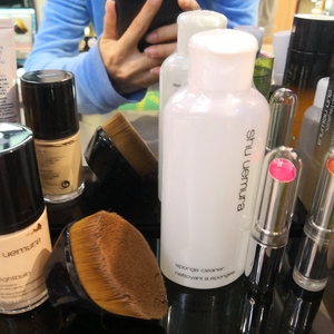 包邮香港专柜购 植村秀小灯泡海绵清洗剂 55号粉底刷清洁剂洗刷水