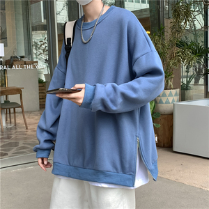 侧边开叉卫衣男