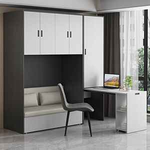 沙发床两用多功能折叠床柜可隐形床组合书桌一体小户型衣柜壁床